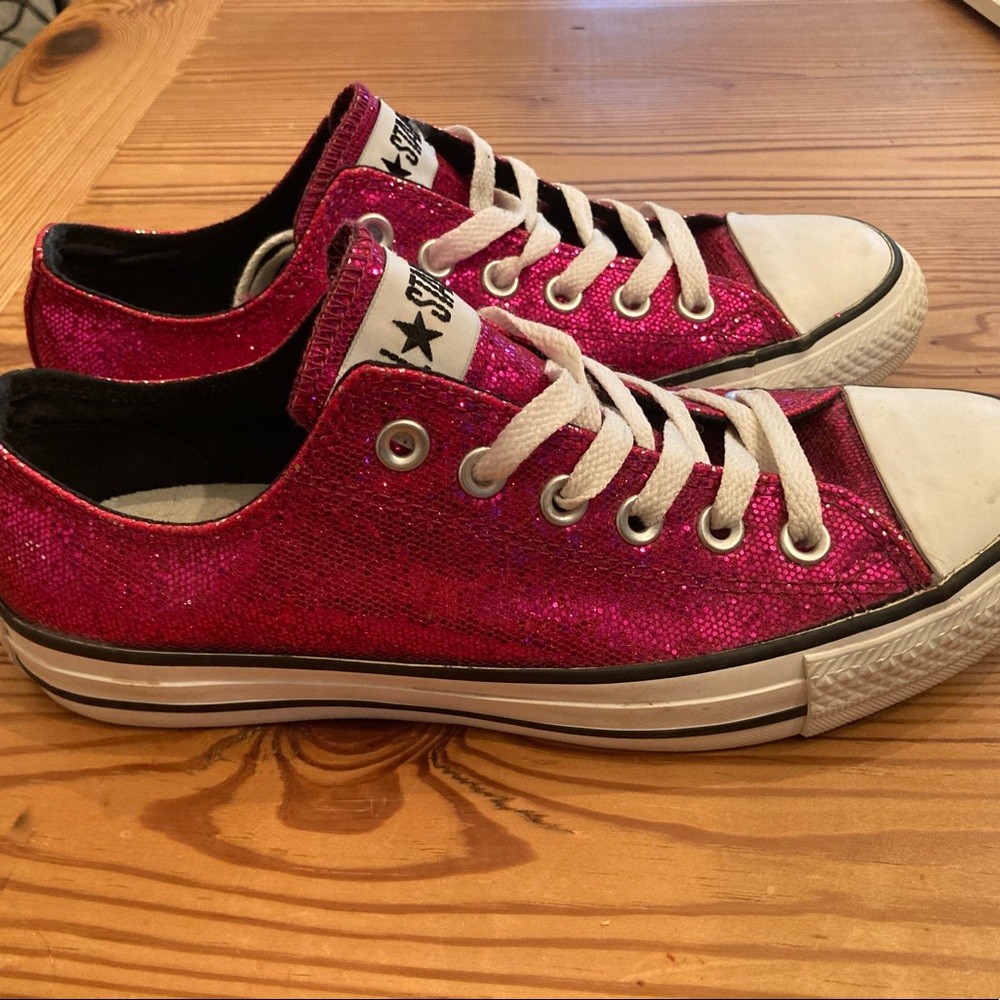 Women’s Glitter Converses-Size 8- Worn once